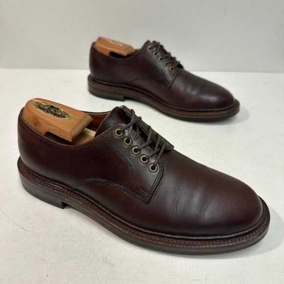 VERY GOOD Grant Stone Plain Toe Derby Crimson Chromexcel Brown Horween PTB 6 D - Picture 4 of 13